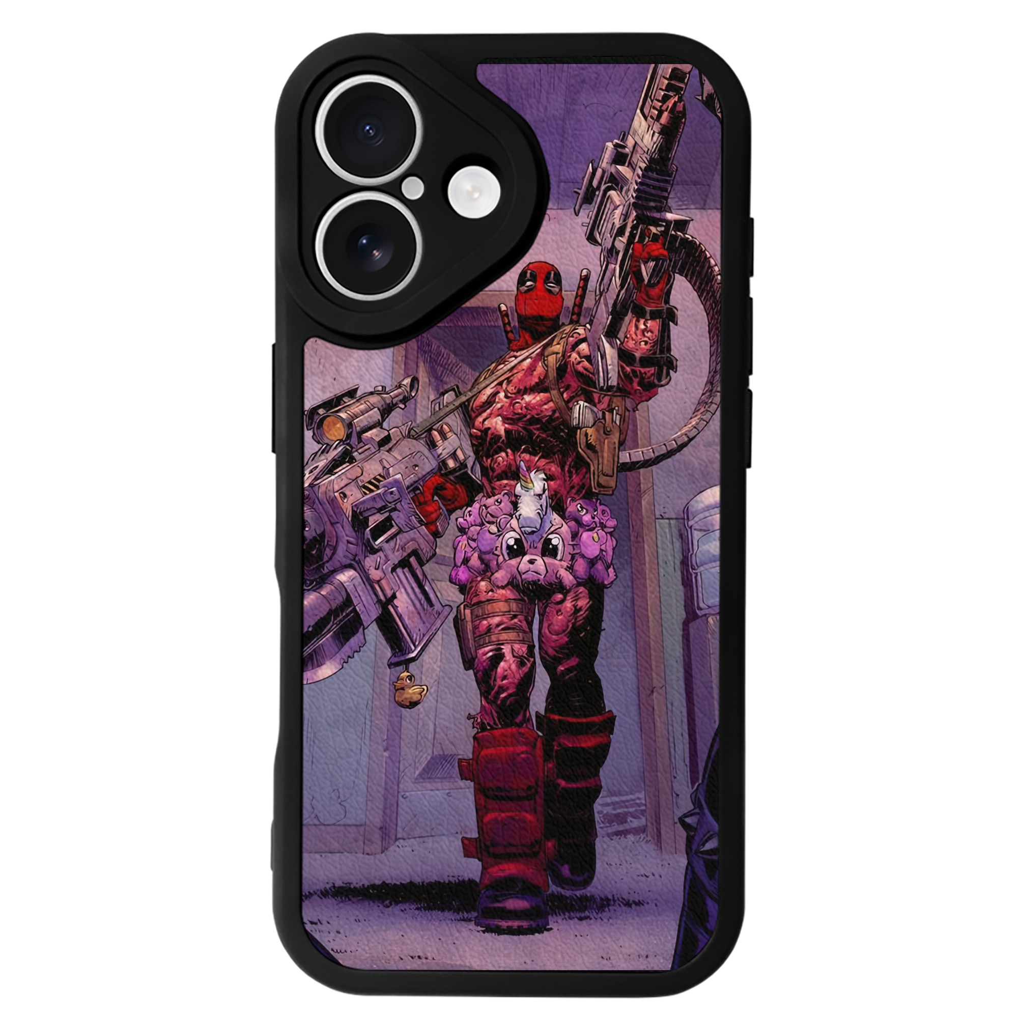 （画像用） Deadpool デッドプール 【iPhone 16シリーズ対応】シリコンスマホケース（レザー調） 材質：シリコン